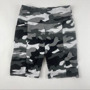 NOBO No Boundaries Shorts Womens Juniors Size XS 1 Gray Camo Compression